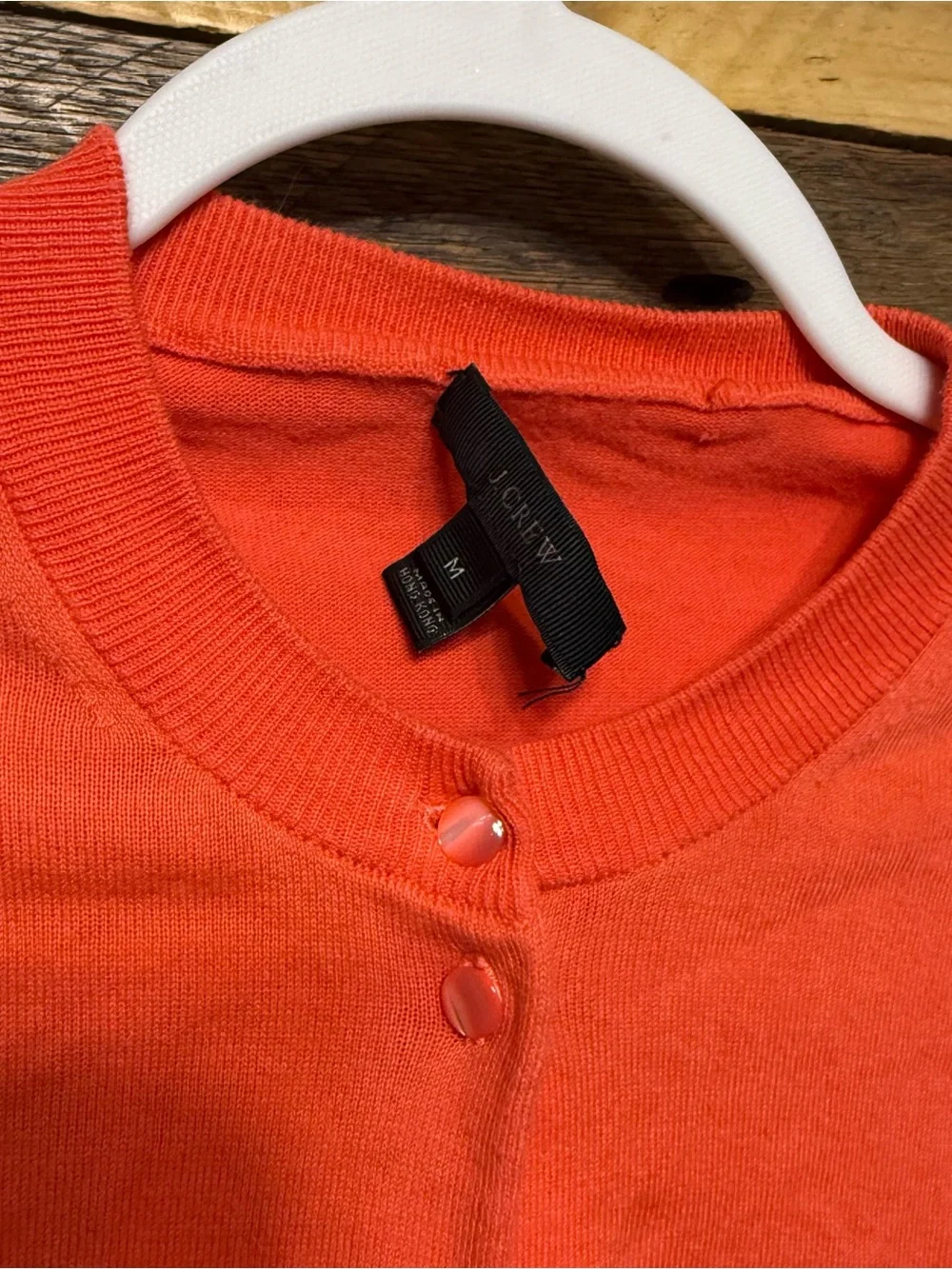 J Crew Womens Medium Coral Jackie Cardigan Soft Stretch
